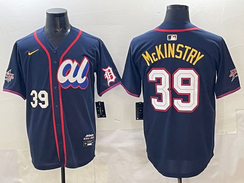 Men 2025 Detroit Tigers 39 Mckinstry Drak Blue All star Nike MLB Jersey style 03